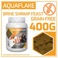Brine Shrimp Feast AquaFlake 400G bulk high-protein brine shrimp flake fish food tub