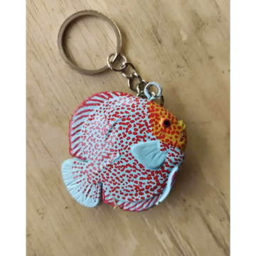Albino Eruption Discus Key Ring