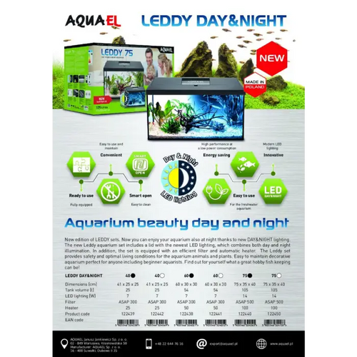 Aquael Leddy 60 Day & Night Aquarium Set