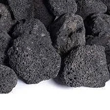 black lava rock